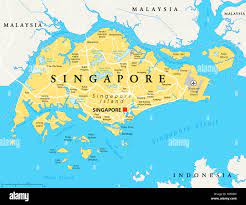 Singapore On World Political Map Singapore Island Political Map With Capital Singapore, National Borders And  Important Cities. English Labeling And Scaling Stock Photo - Alamy