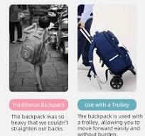 Amazon.com: Carrito de mochila, carrito con ruedas, aleación ...