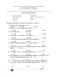 Rpp sdlb tunarungu kelas 2. Soal Slb Matematika 3b