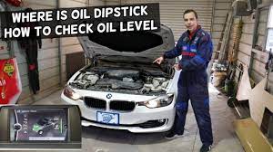 Bmw Where Is Oil Dipstick How To Check Oil Level F30 F31 F32 F33 F36 F34 320i 328i 420i 428i Youtube