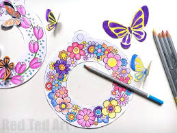 5 out of 5 stars. 3d Spring Wreath Coloring Pages Red Ted Art Make Crafting With Kids Easy Fun