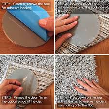 Amazon Com Sticky Discs Non Slip Rug Pads For Rug On Floor Anti Slip Reusable Rug Stickers No Residue 8 Pack Limits Medium L Rug Pad Small Rugs Large Rugs