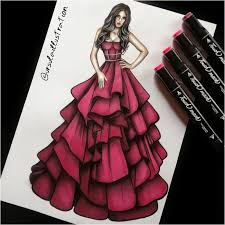 pink dress ballgown fashion illustration done by ursulaillustration pin dress design drawing fashion illustration sketches dresses illustration fashion design