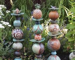 Eureka Pots Of Minnesota Garden Pottery Garden Totem Garden Art