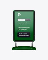 This mockup showcases an event billboard. Download Psd Mockup Adv Advertising Board Display Frame Front View Matte Mockup Outdoor Pavement Shop Sign Snap Stand Psd Free 784224 Design Psd Mockup T Shirt Download