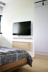 Master Bedroom Tv Console You Can Read All About The Hdb Maisonette Em Renovation Process At Http Va Tv In Bedroom Feature Wall Bedroom Bedroom Tv Stand