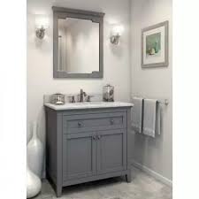 Vanity colors and finishes vanities come in all types of colors and materials, including glass, metal and wood. Jeffrey Alexander Chatham Shaker Grey 36 Bathroom Vanity Cabinet With Carrera White Marble Countertop And Sink