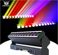 12x40W LED RGBW 6000K 4'ü 1 Arada Hareketli Kafa Işığı DMX Piksel Çubuk  Zoom/Wash Halo Halka Ra80 Alüminyum+Plastik Kısılabilir Sahne Işığı
