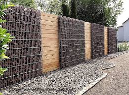 Image Cloture Gabion Et Bois Jardin Pinterest Amenagement Jardin Cloture Projets De Jardins Cloture Jardin