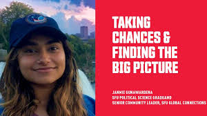 Graduands and FASS convocation speakers Mizuki Giffin (World Languages and  Literatures & English), Janmie Gunawardena (Political Science), and  Jennifer Chou (Psychology) reflect