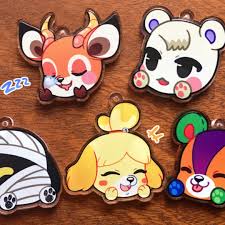 Animal Crossing New Leaf New Horizons Acrylic Charms Etsy Animal Crossing Animal Crossing Characters Acrylic Charms