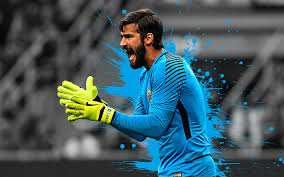 In july 2018, alisson signed for liverpool for an initial fee of €62.5 million (£56m), which could rise to €72 million (£66.8 million); Download Wallpapers Alisson 4k As Roma Art Brazilian Football Player Goalkeeper Splashes Of Paint Grunge Art Creative Art Serie A Italy Football Ali As Roma Goalkeeper Football Players