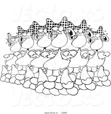 A partridge in a pear tree. Vector Of A Cartoon Six Geese A Laying Coloring Page Outline By Toonaday 13295