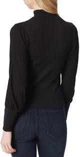 Jessica Simpson Women's Kaye Mock Neck Long Sleeve Knit Top, Black, M: Buy  Online at Best Price in UAE