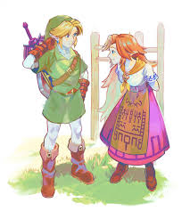 link and malon (the legend of zelda and 1 more) drawn by uzucake | Danbooru