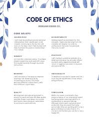 Personal Code Of Ethics What Are Examples Of Ethical Values Career Cliff Code Of Ethics Ethics Core Beliefs