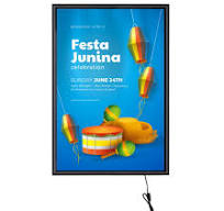 M&T Displays Best Buy LEDbox LED Backlit Poster Frame 24x36 Inch Black 1"  Aluminum Profile Front Loading Photo Picture Advertisement Sign Holder ...