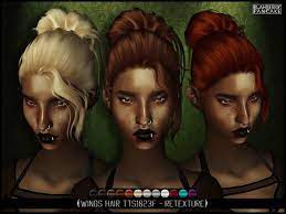The Sims Resource Wings Hair Tts1023 F Retextured By Blahberry Pancake Sims 4 Hairs Sims Sims 4 Sims Community