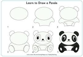 Easy step by step tutorial on how to draw a panda bear, pause the video at every step to follow the steps carefully. Learn To Draw A Panda Panda Drawing Panda Art Animal Drawings