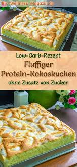Fluffiger Low Carb Protein Kokoskuchen Einfaches Rezept Ohne Zucker Kokoskuchen Low Carb Rezepte Proteinreiche Rezepte