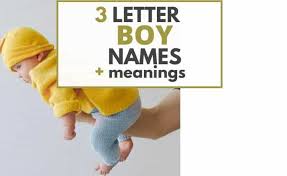 You'll learn how trends, culture and geography can have an influence on choosin. Three Letter Boy Names With Meanings Cenzerely Yours