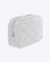 Download Leather Cosmetic Bag Half Side View In Apparel Mockups On Yellow Images Object Mockups