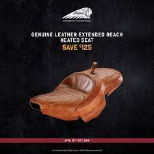Save 125 On An Indian Motorcycle Genuine Leather Extended Reach Heated Seat April 16 30th 201 Indian Motorcycle Apparel Indian Motorcycle Motorcycle Outfit