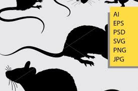 Mouse Animal Silhouette Graphic By Cove703 Creative Fabrica Animal Silhouette Animal Clipart Graphic Illustration