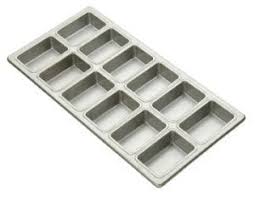 Aluminized Steel 12 Compartment Mini Bread Pan 3 7 8 X 2 1 2 X 1 5 16 Cavities Mini Loaf Pan Mini Loaf Mini Bread Loaves
