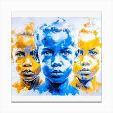 Yellow Blue Canvas Prints