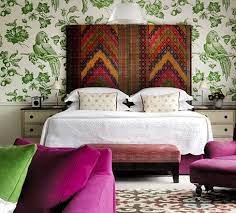 Parrot Green Wallpaper Bed Interior Bedroom Design Bed Design