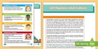Stressed and not want to include you in activities. Self Regulation Adult Guidance
