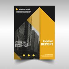 The background image is courtesy by freepik and not included in download file. Download Vector Yellow Creative Annual Report Cover Template Vectorpicker