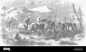 Santhal rebellion Black and White Stock ...