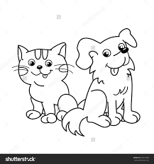 Coloring pages of animals and baby animals including fish, dog, cat, kangaroo, monkey, frog, bird, lion and lamb. Coloring Page Outline Of Cartoon Cat With Dog Pets Coloring Book For Kids Cat Coloring Page Puppy Coloring Pages Free Coloring Pages