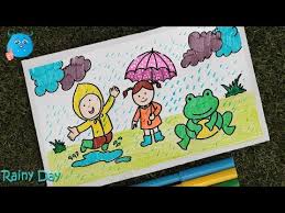 You don't need to try hard to get your child to draw. Rainy Season Boy Drawing