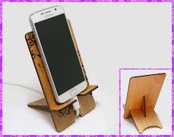 Floral Flower Design Engraved Smart Phone Desk Stand Diy Phone Stand Smart Phone Stand Diy Phone Holder