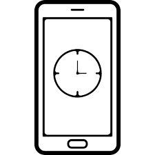 The alarm clock icon got the boot. Cellphone With A Clock Symbol On Screen Vector Svg Icon 4 Svg Repo