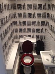 Black And White Wallpaper For Small Bathroom Small Cloakroom Wallpaper Black And White Grey White Mini Metro Tiles Small Basin Burlington Ta House Renovation Projects Cloakroom Wallpaper Small Basin