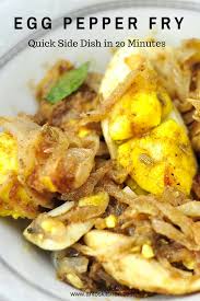 Egg Pepper Fry With Onion A Quick Side Dish For Chapathi In 20 Mins Quick Side Dishes Stuffed Peppers Eggs In Peppers