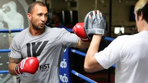 Australian boxers quade cooper (right) and jack mcinnes fight during the seventh fight of the undercard during the boxing fight night . Quade Cooper To Fight Muay Thai Veteran Barry Dunnett