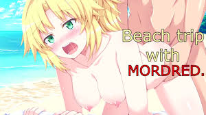 Beach trip with Mordred - Hentai JOI (Patreon choice)