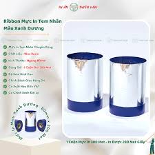 Mực In RIBBON WAXRESIN Xanh Dương - Thiên Văn Group