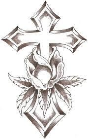 Click here for 50 beautiful rose tattoos + their symbolism. Cross Rose By Thelob On Deviantart