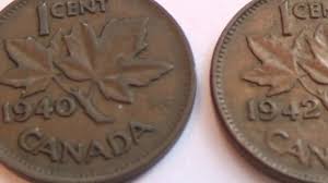 A 1940 And 1942 Canadian Leaf Penny