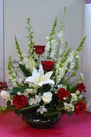 Check spelling or type a new query. Red White Funeral Arrangement Picture Is Deluxe Arrangement In Bedminster Nj Blooms At The Hills Florist