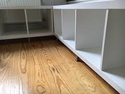 Modify an ordinary 30″ or 36″ sektion wall cabinet by using only one door and covering the hidden space with paneling. Ikea Kallax Kitchen Corner Seating Ikea Hackers