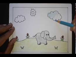 Hana belajar mewarnai dengan krayon. Contoh Gambar Cara Mewarnai Gajah Kataucap