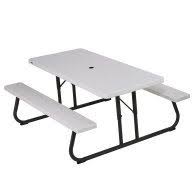Lifetime 6 Foot Folding Picnic Table Brown 60105 Walmart Com Folding Picnic Table Picnic Table White Granite