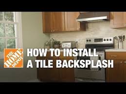 How To Install A Tile Backsplash Kitchen Ideas The Home Depot Youtube Tile Backsplash Kitchen Tiles Backsplash Tile Installation